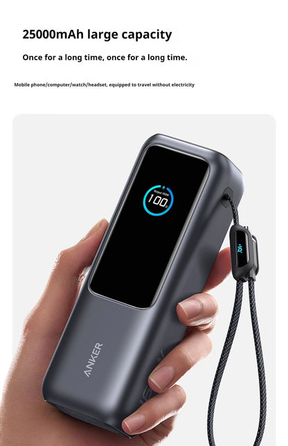 Anker Zolo 165W Max Power Bank 25000mAh High Capacity Cables Fast Charge Mobile Phone Power Bank Anker A1695 ANKER 165W Gift